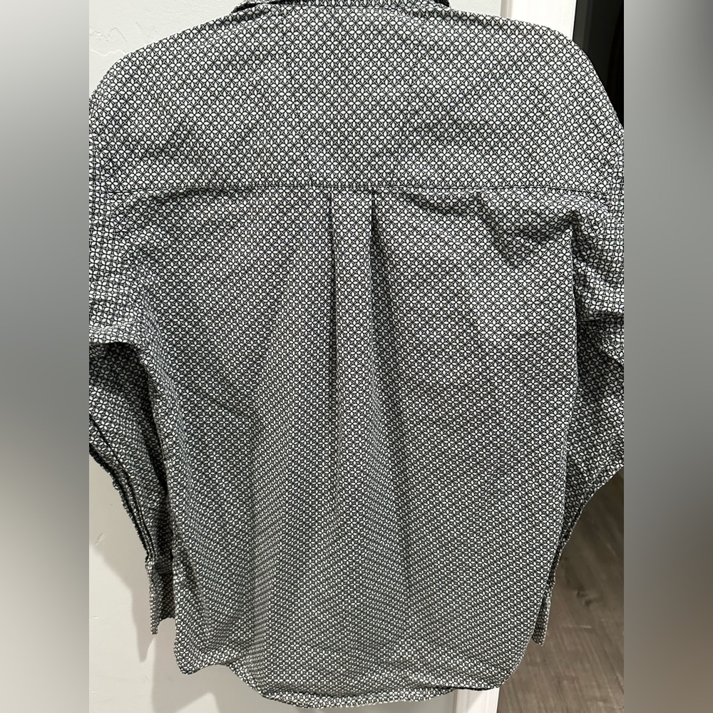 Wrangler Black and White Casual Button Down Shirt - Picture 3 of 4